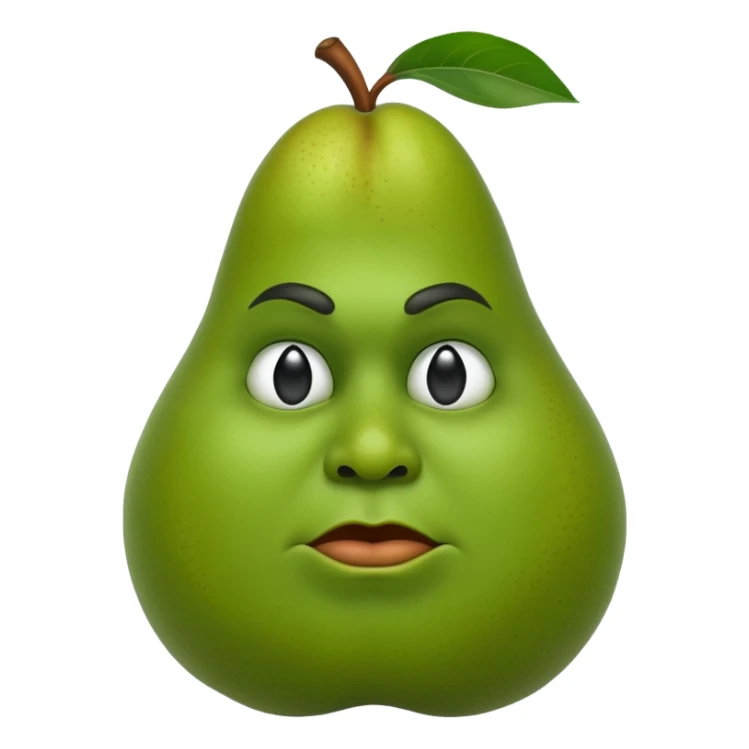 birne mit gesicht gangster sticker