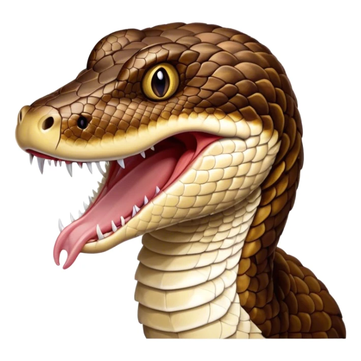 Cottonmouth open white mouth sticker