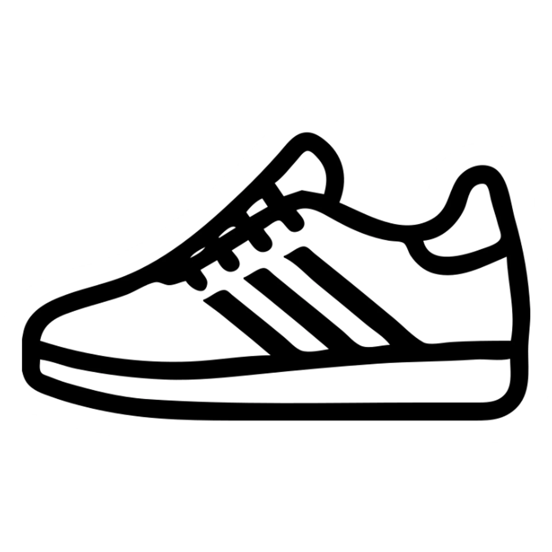 Adidas shoes, minimal vector icon style sticker