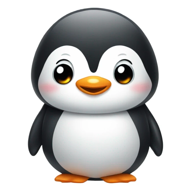 a cute penguin that is cute and adorable and show love  sticker