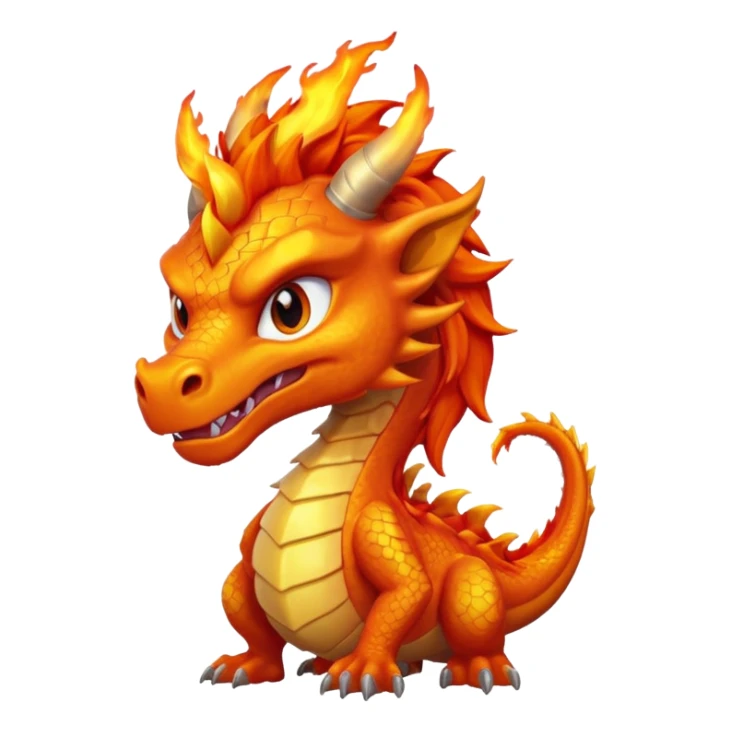 Sparky the flaming dragon sticker
