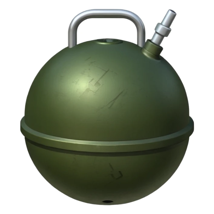 military green anti-personnel mine sticker