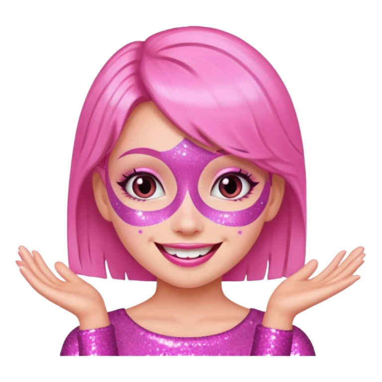 glitter pink girl naughty sticker