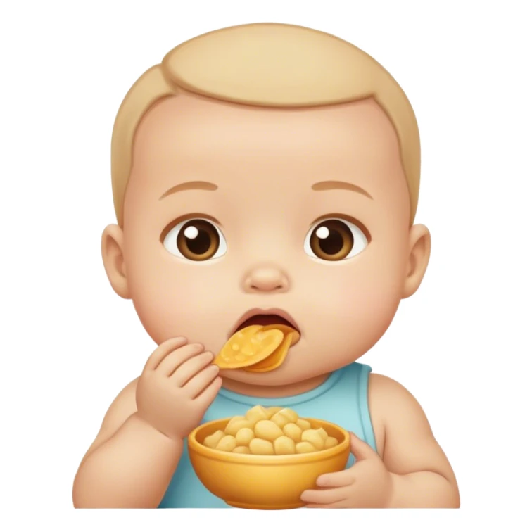 closed mouth and food infant of it sticker
