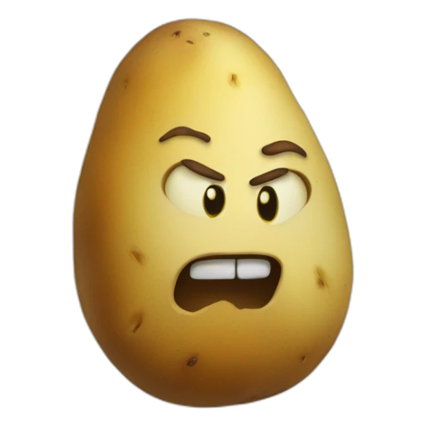potatoz with an angry face sticker