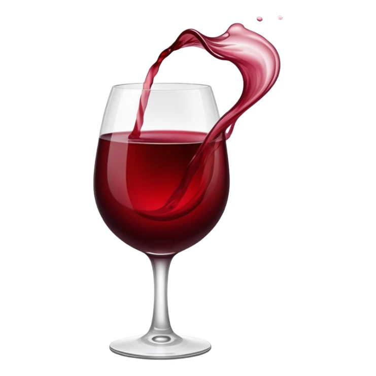 Emoji with a glass of wine sticker