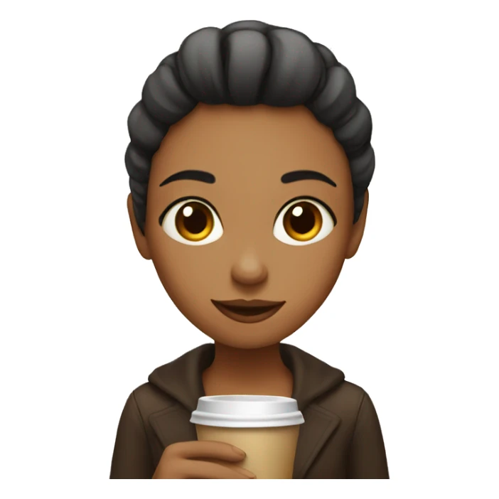 girl with a cup of coffee sticker