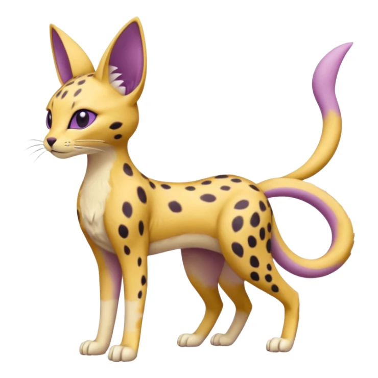 Genesect-Mewtwo-Espeon-Serval-Fakémon-hybrid-creature (full body)  sticker