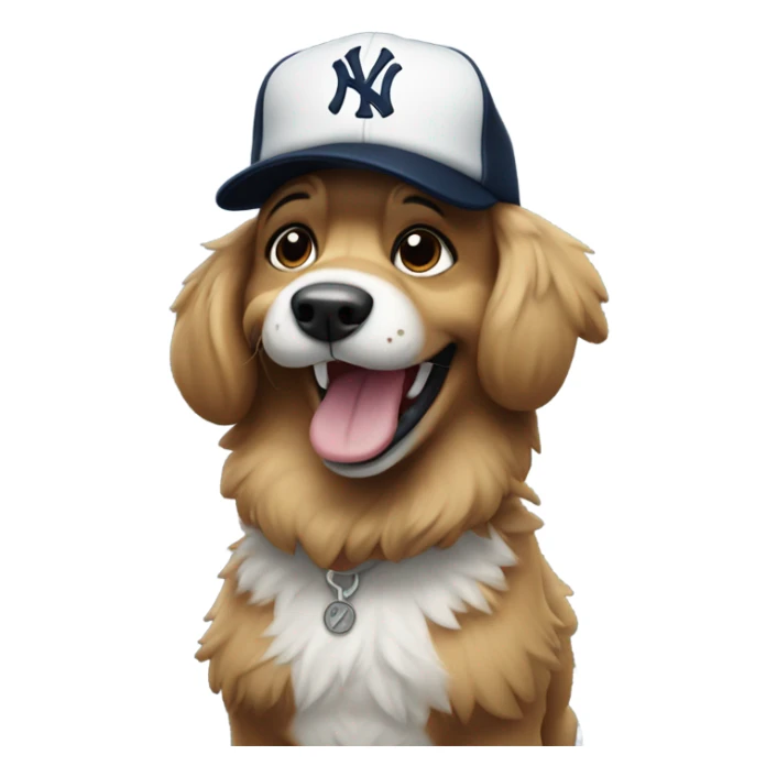 Furry chien avec casquette yankee / Wink sticker