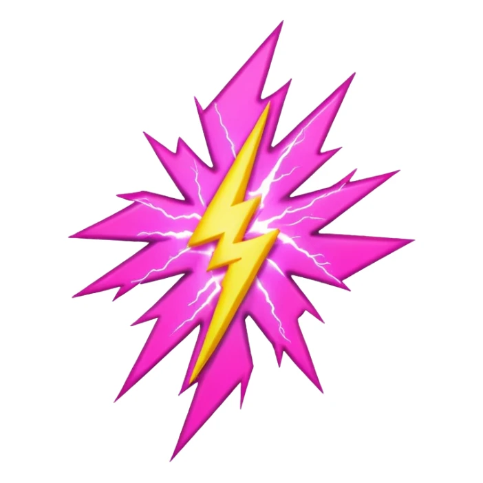 pink lightning sticker