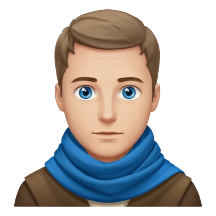 hold men blue eyes, art painting scarf sticker
