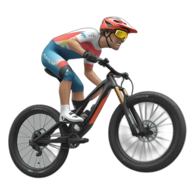 Fabio Widmer on a downhill bike sticker