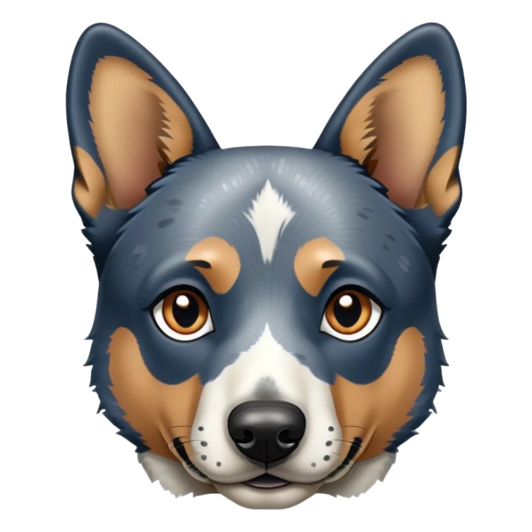 Blue heeler German shepherd mix speckled neck and nose sticker