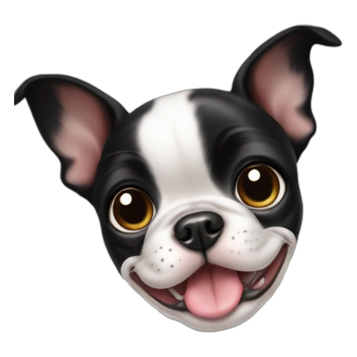 cute girl boston terrier puppy sticker