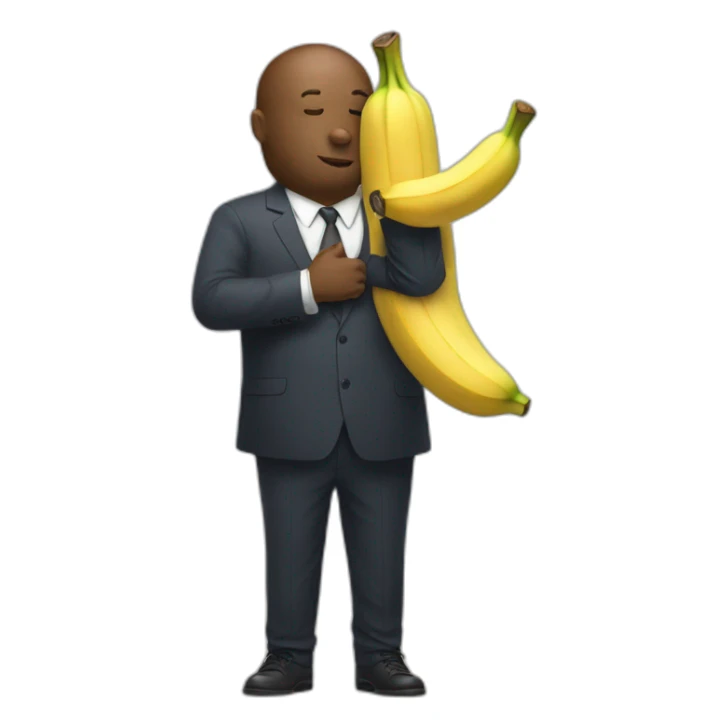 Big man Kissing banana sticker