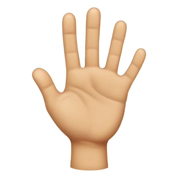 Emoji face doing the delusional hand gesture  sticker