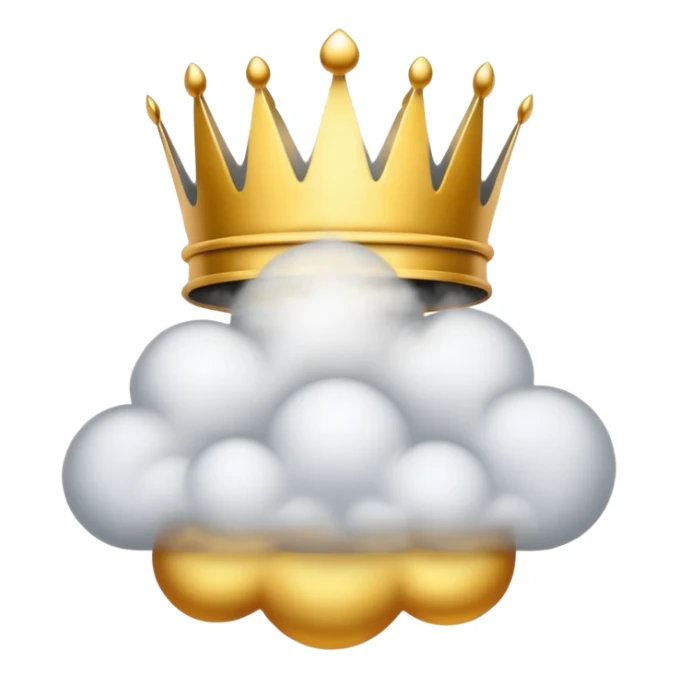 Put this 👑 on top  of 😶‍🌫️ sticker