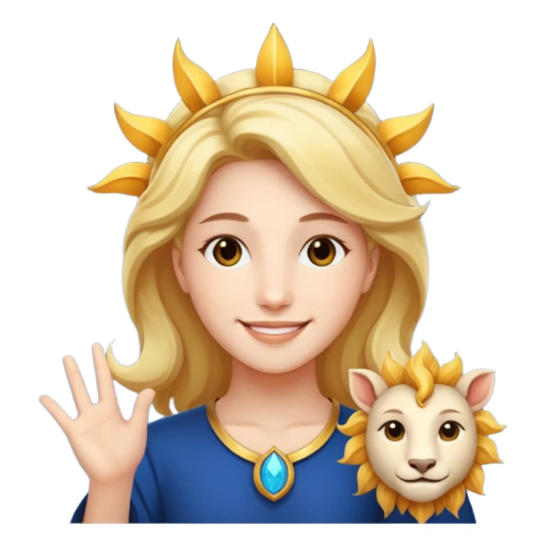 Virgo sun, leo moon, capricorn rising as a person sticker
