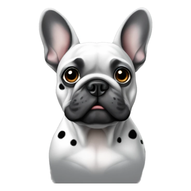 Grey French bulldog with black spots sticker