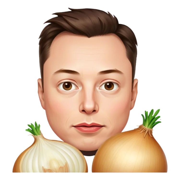 Elon Musk like a polish onion sticker