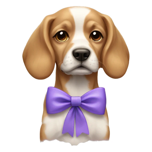 Aesthetic dog with bow  sticker