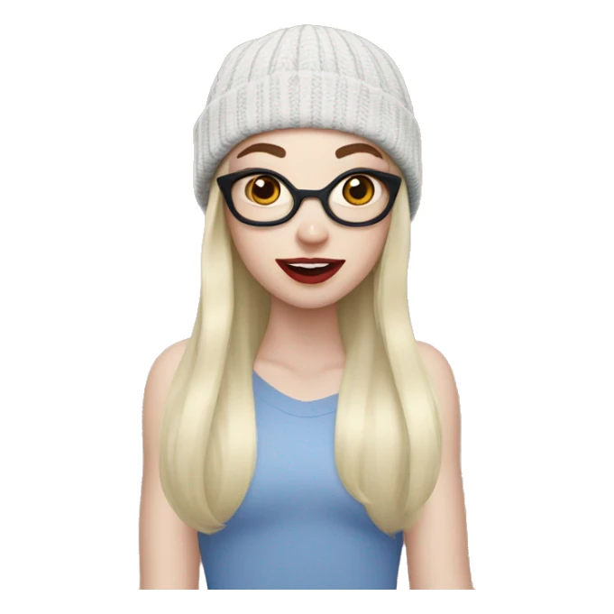 pale skin gurl wearing a spiderman beanie sticker