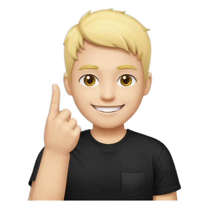 A yellow head smiling with the middle finger up sticker
