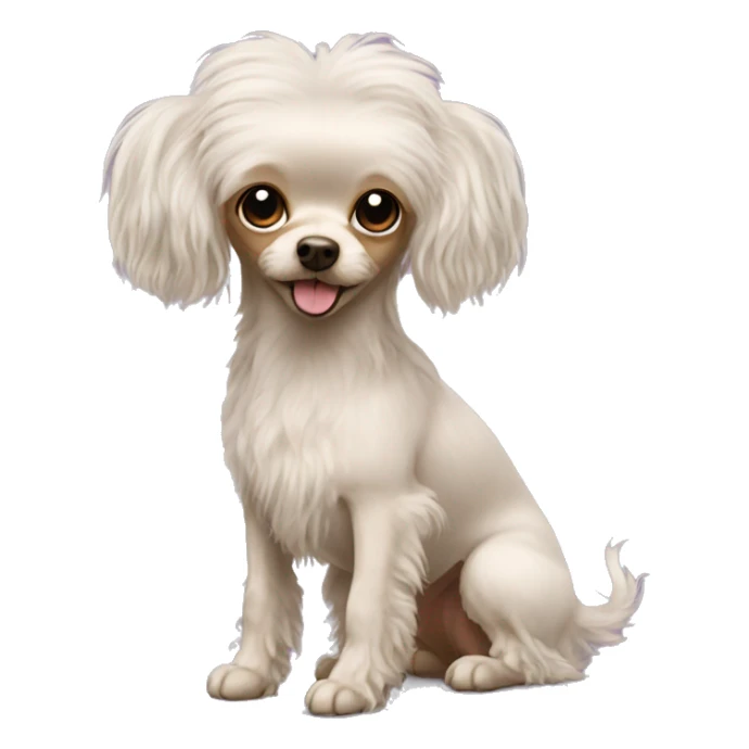  Wire hair poodle  chihuahua with long hair sticker