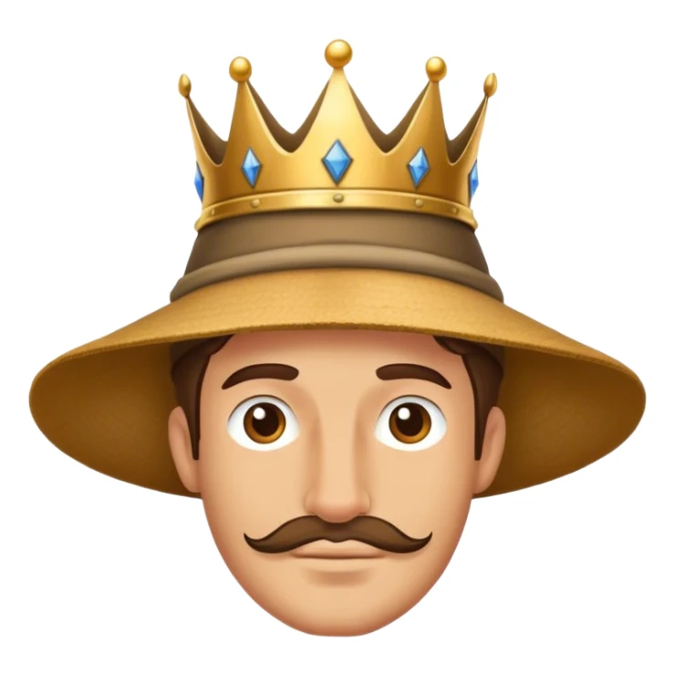 edieval male farmer's hat with wide crown sticker