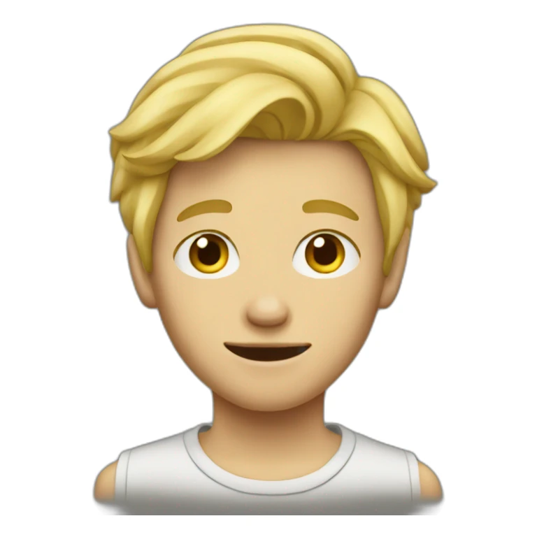 blond teenage boy sticker