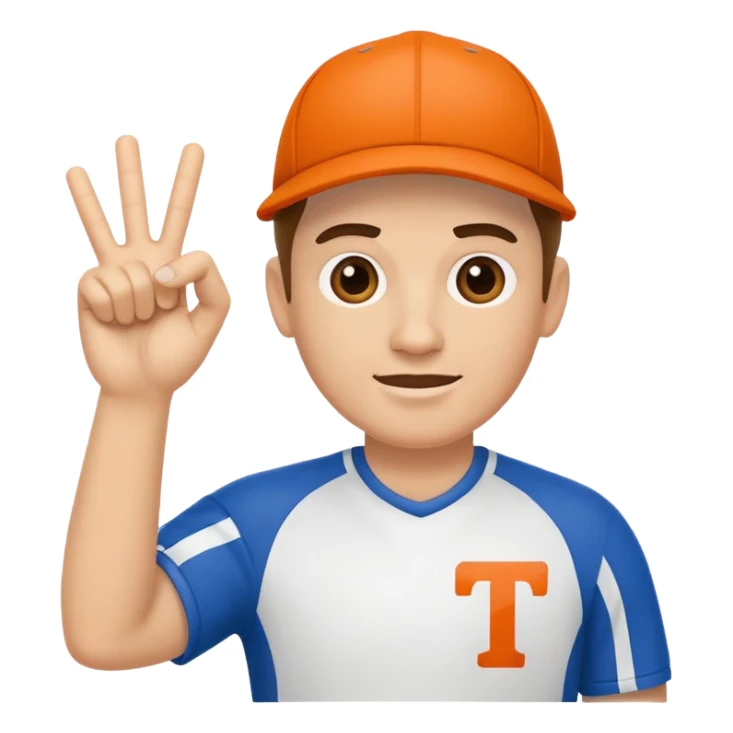 sports coach making "t" sign sticker