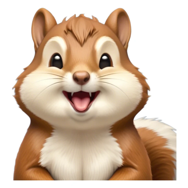 Cinematic Cute Yawning Squirrel Portrait Emoji, Head tilted slightly with a dramatic, wide-open yawn, showcasing a soft, downy auburn Fur with a fluffy tail and delicate cream accents, round eyes barely open in drowsy contentment, Simplified yet irresistibly adorable features, highly detailed, glowing with a soft, cozy glow, high shine, relaxed yet expressive, stylized with a touch of woodland charm, bright and endearing, soft glowing outline, capturing the essence of a sleepy yet affectionate squirrel, so drowsy it feels like it could scamper out of the screen and curl up for a nap! sticker