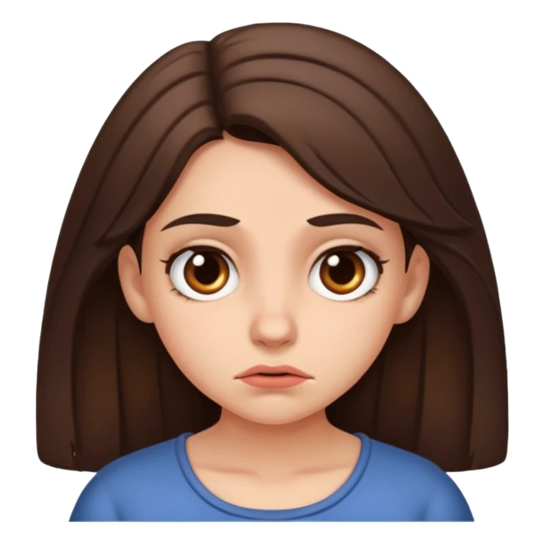 brunnete girl with a disgusted face  sticker