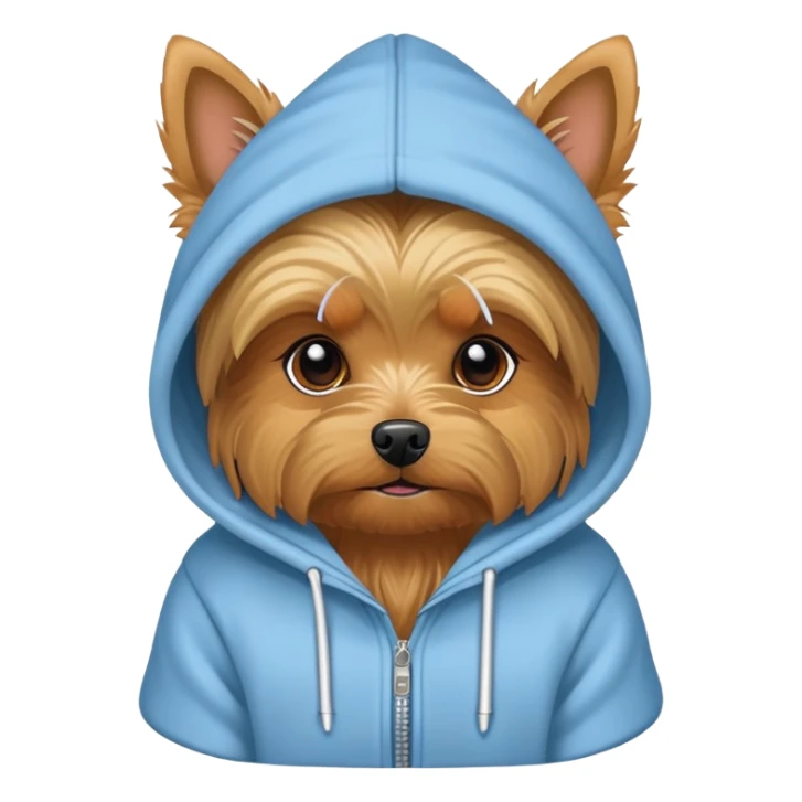 yorkshire terrier wearing a hoodie  sticker