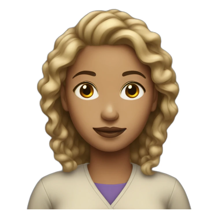 Light skin women with loks sticker