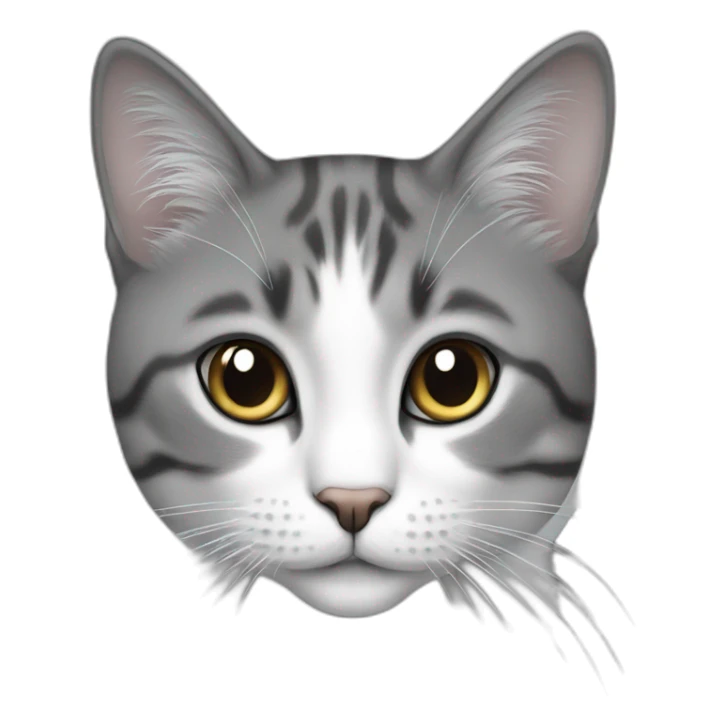 beautiful woman Scotland cat grey white sticker