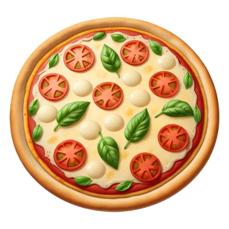 classic Italian pizza with basil and tomato sticker