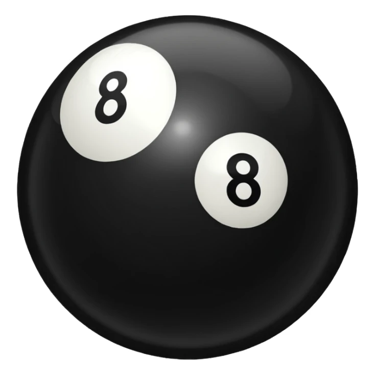 As este emoji 🎱 pero ponele un 1 a la par del ocho  sticker