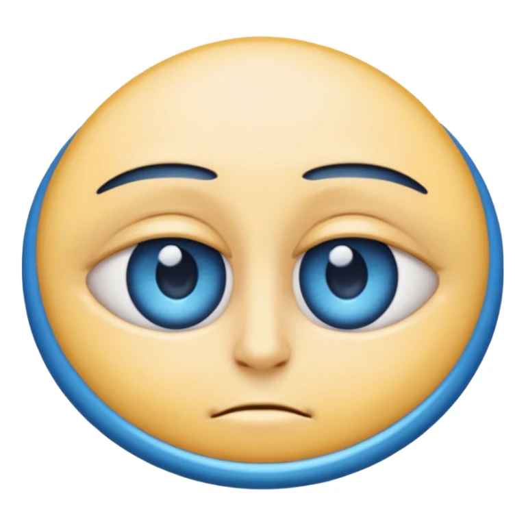 standard eye emoji with eyelid closed, as if blinking sticker