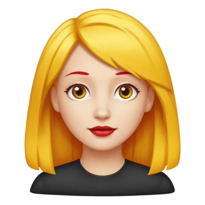 kırmızı toka takan kadın, sarı saçlı sticker