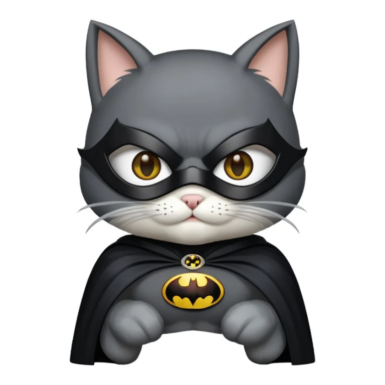 Cat in Batman costume sticker