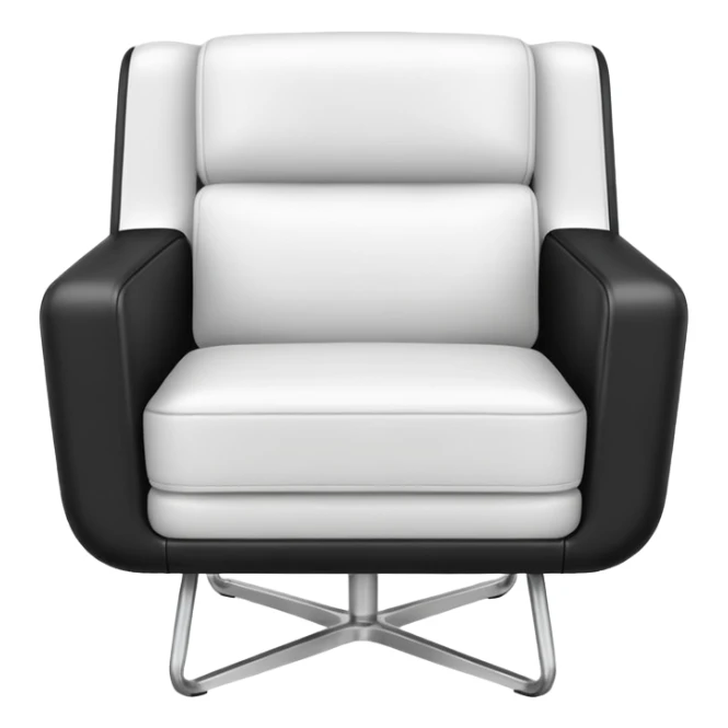 modern white chair sticker