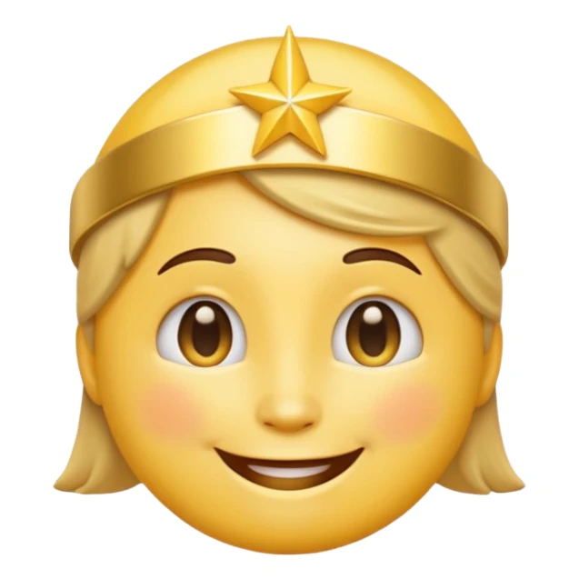 A smiling emoji with a golden halo above its head sticker