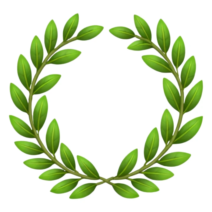 Create a laurel wreath for graduation in university sticker