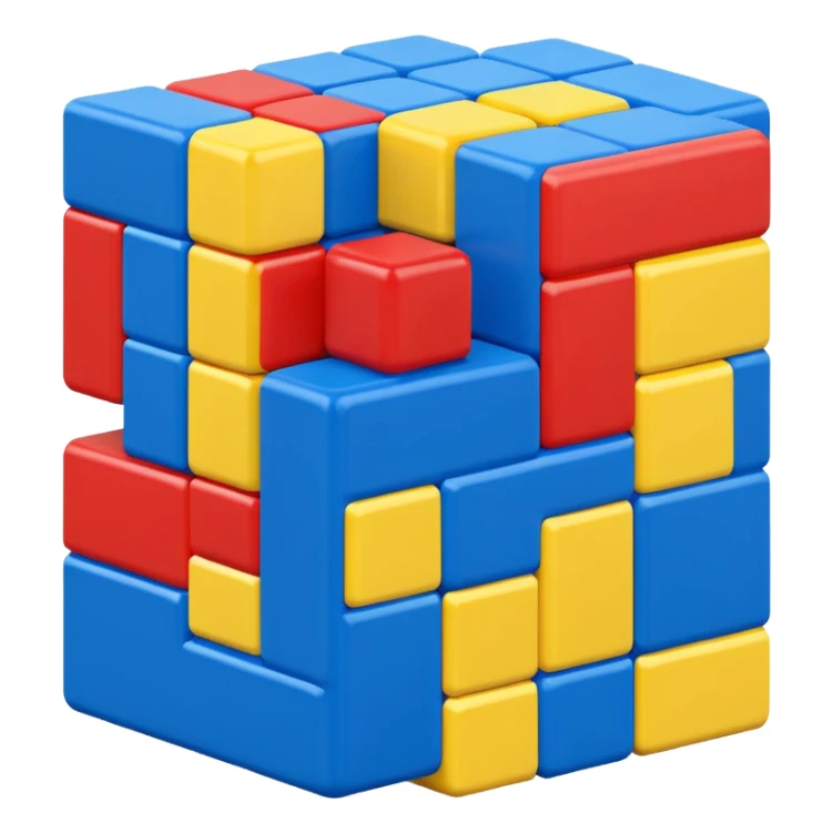 blue children's blocks, classic toy look, no letters sticker