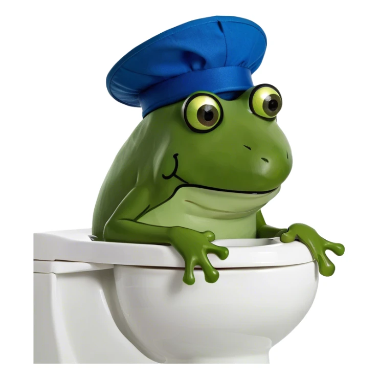 A human head coming out of a toilet  sticker