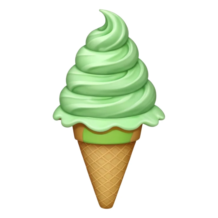 green with ice cream sticker