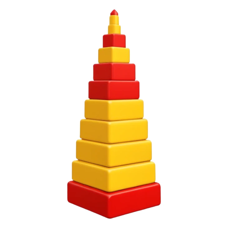 Tower made out of couple building blocks sticker