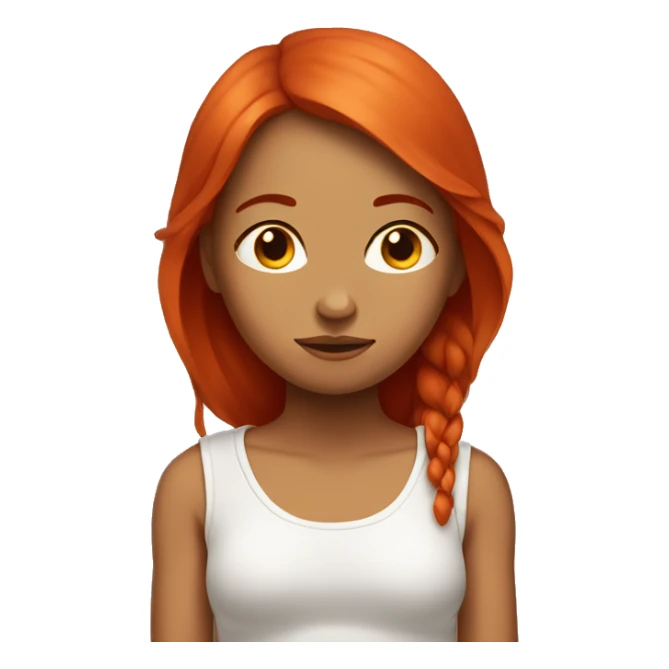 red hair girl meditating sticker