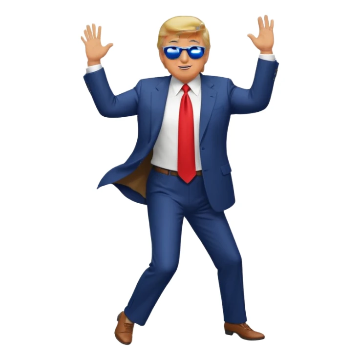 Donald Trump bailando sticker